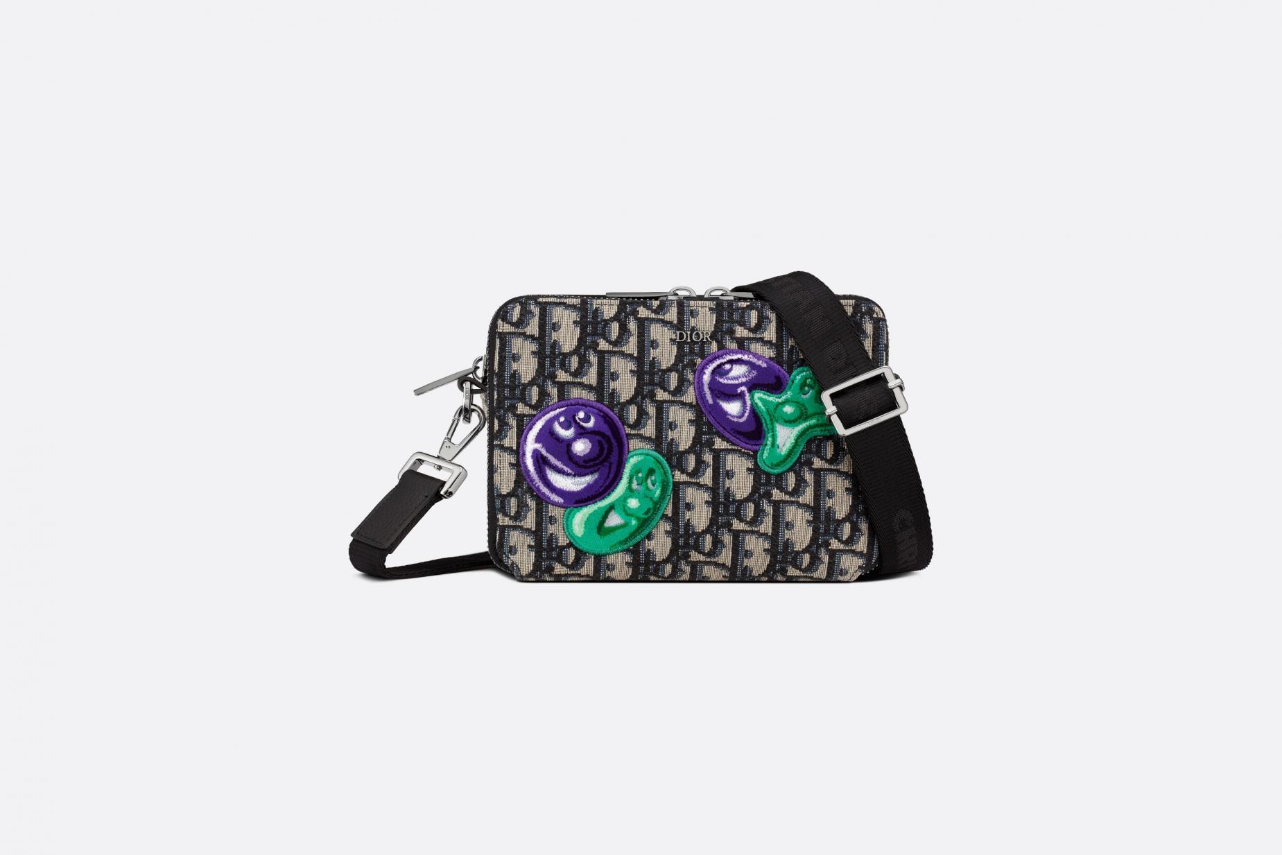And Kenny Scharf Pouch With Shoulder Strap Beige | Mens Dior Pouches ⋆  Rincondelamujer
